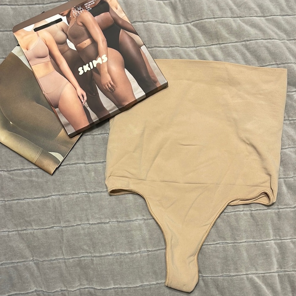SKIMS NWT Seamless Sculpt High-Waisted Thong Shapewear- Clay - 2X/3X